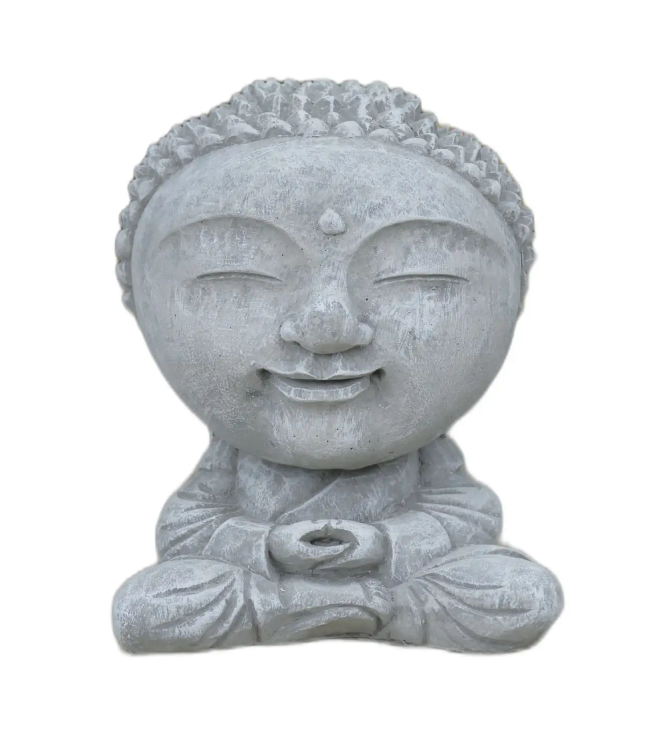 Artikelbild 5 des Artikels “Nima - Sitzender Mönch mit großem Kopf, 15 cm H | Steinguss “